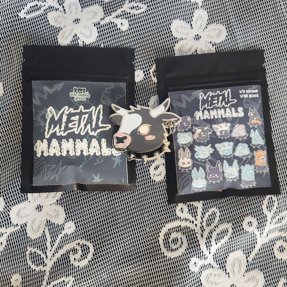 Cow Metal Mammals Pin